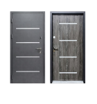 Двері Стріт Термо Модель Алюма 1 Metalic grey / Дуб шато Двері Стріт Термо Модель Алюма 1 Metalic grey / Дуб шато